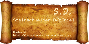 Steinschneider Dániel névjegykártya