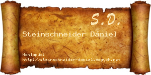 Steinschneider Dániel névjegykártya
